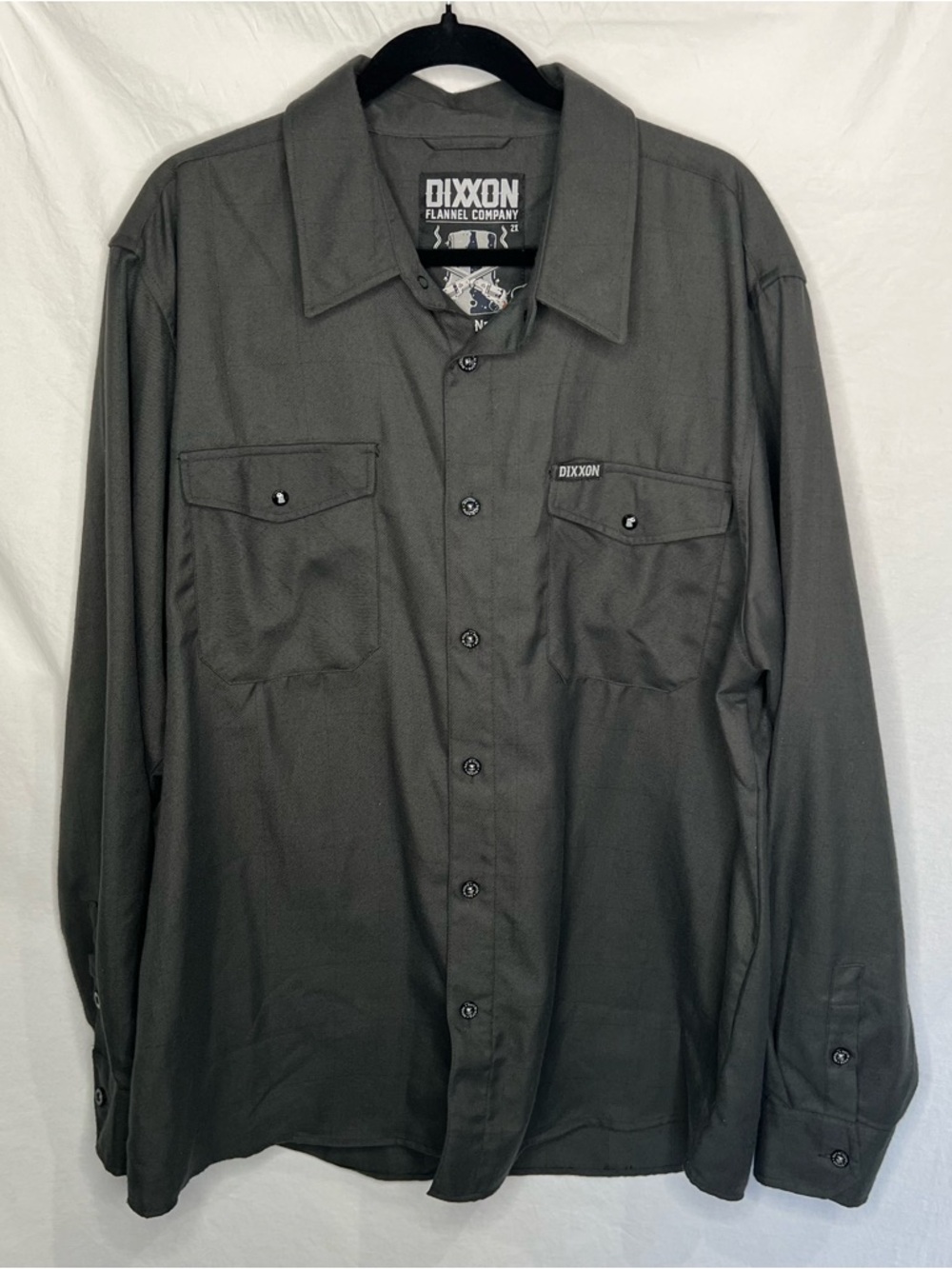 Dixxon Flannel Co The Ned Shirt Men’s Sz 2XL Solid Gray Button Up Work Tough EUC